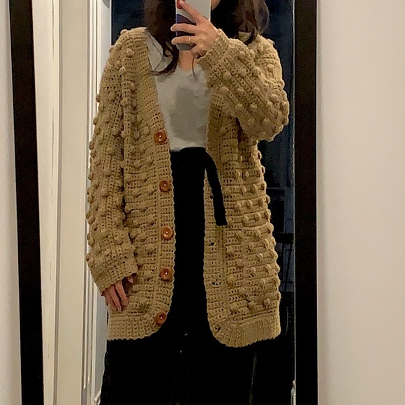 Bobble knit button up cardigan - Picture 1 of 3